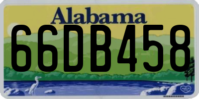 AL license plate 66DB458