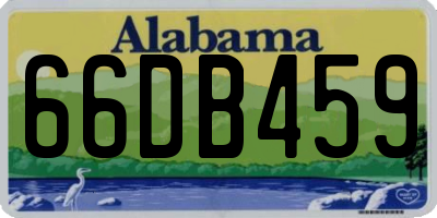 AL license plate 66DB459
