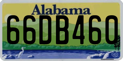AL license plate 66DB460