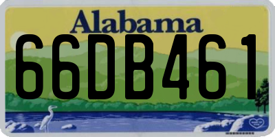 AL license plate 66DB461