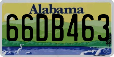 AL license plate 66DB463