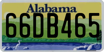 AL license plate 66DB465
