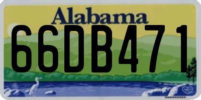 AL license plate 66DB471