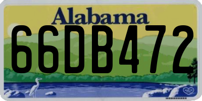 AL license plate 66DB472