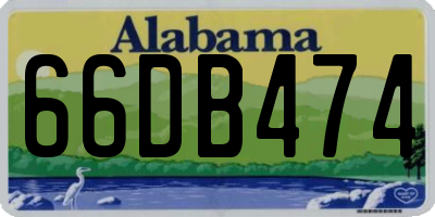 AL license plate 66DB474
