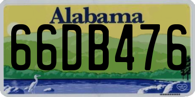 AL license plate 66DB476