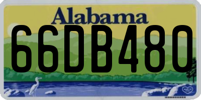 AL license plate 66DB480