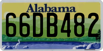 AL license plate 66DB482