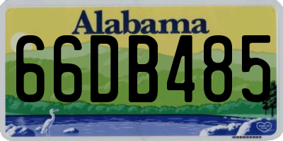 AL license plate 66DB485