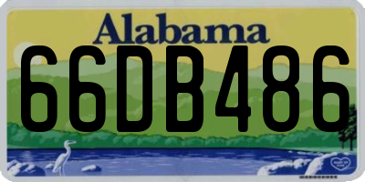 AL license plate 66DB486