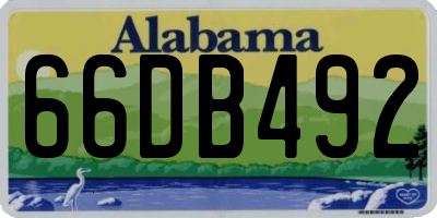 AL license plate 66DB492