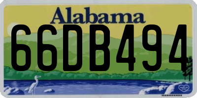 AL license plate 66DB494
