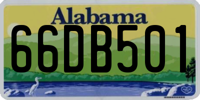 AL license plate 66DB501