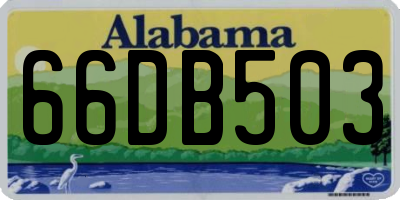 AL license plate 66DB503