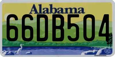 AL license plate 66DB504