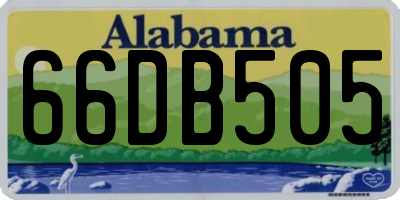 AL license plate 66DB505