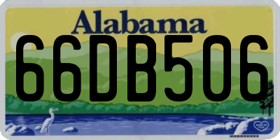 AL license plate 66DB506