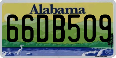 AL license plate 66DB509