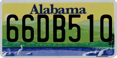 AL license plate 66DB510