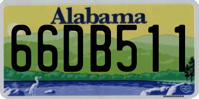 AL license plate 66DB511