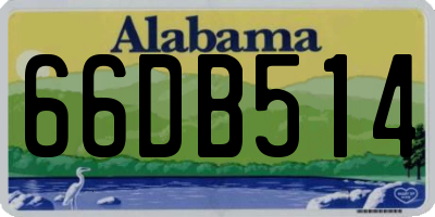 AL license plate 66DB514