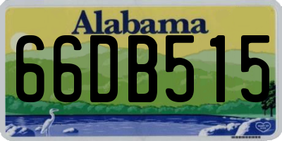 AL license plate 66DB515
