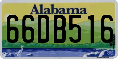 AL license plate 66DB516