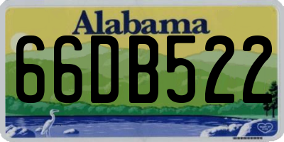 AL license plate 66DB522