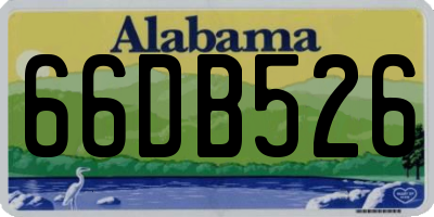 AL license plate 66DB526
