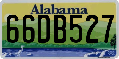 AL license plate 66DB527