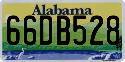 AL license plate 66DB528