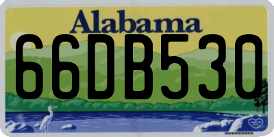 AL license plate 66DB530