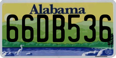 AL license plate 66DB536