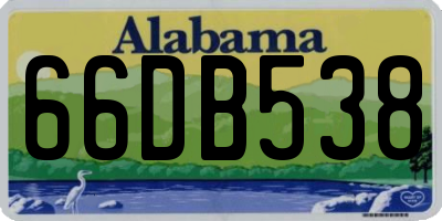 AL license plate 66DB538