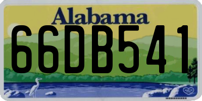 AL license plate 66DB541