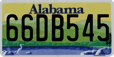 AL license plate 66DB545
