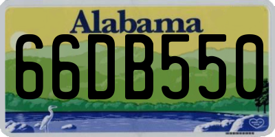 AL license plate 66DB550