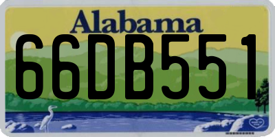 AL license plate 66DB551