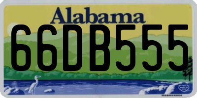 AL license plate 66DB555