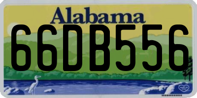 AL license plate 66DB556