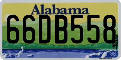 AL license plate 66DB558
