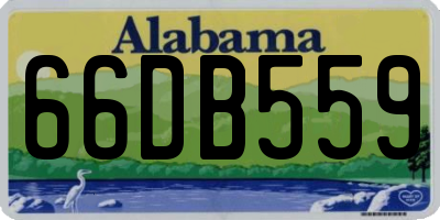 AL license plate 66DB559