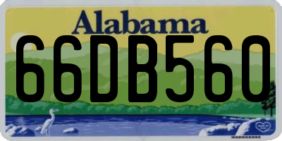 AL license plate 66DB560