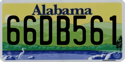AL license plate 66DB561