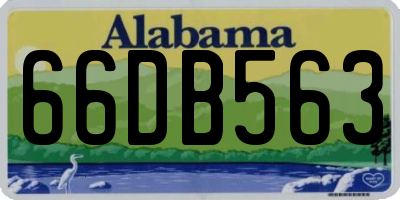 AL license plate 66DB563