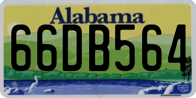 AL license plate 66DB564