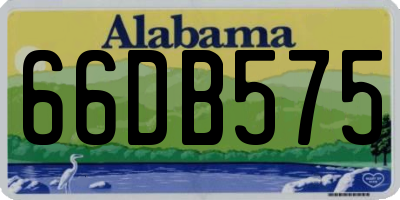 AL license plate 66DB575