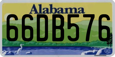 AL license plate 66DB576