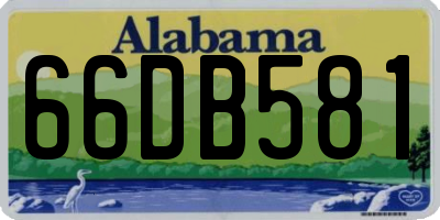AL license plate 66DB581