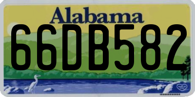 AL license plate 66DB582